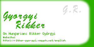 gyorgyi rikker business card