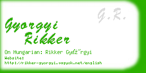 gyorgyi rikker business card